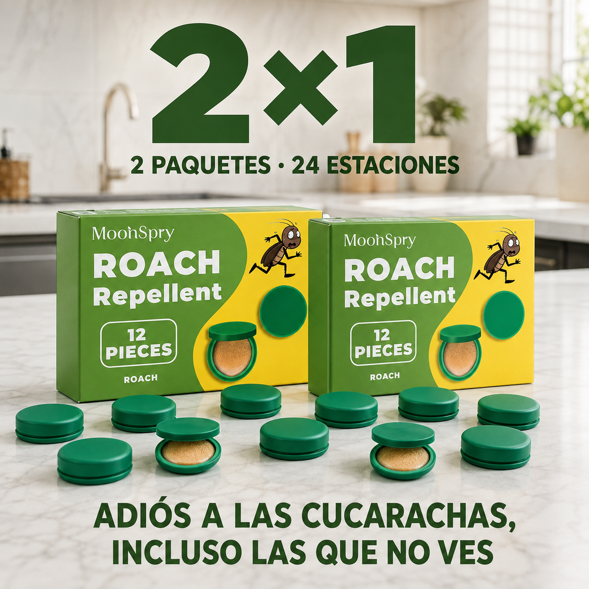 Repelente De Cucarachas 12 Comprimidos