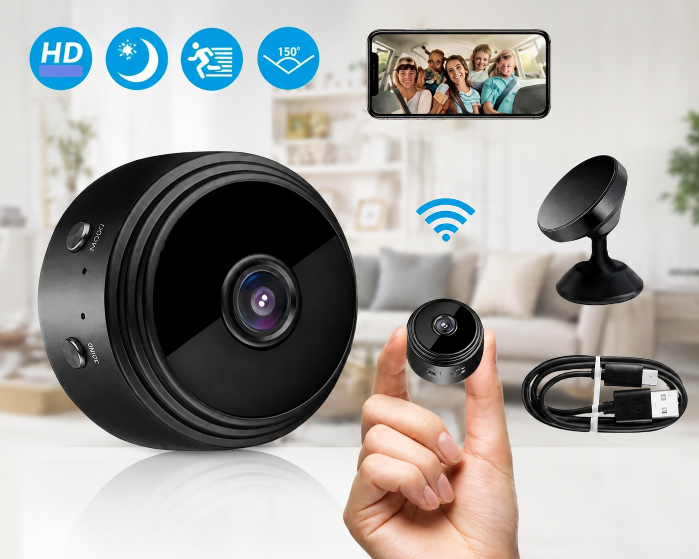 Mini Camara Espia Seguridad Wifi A10