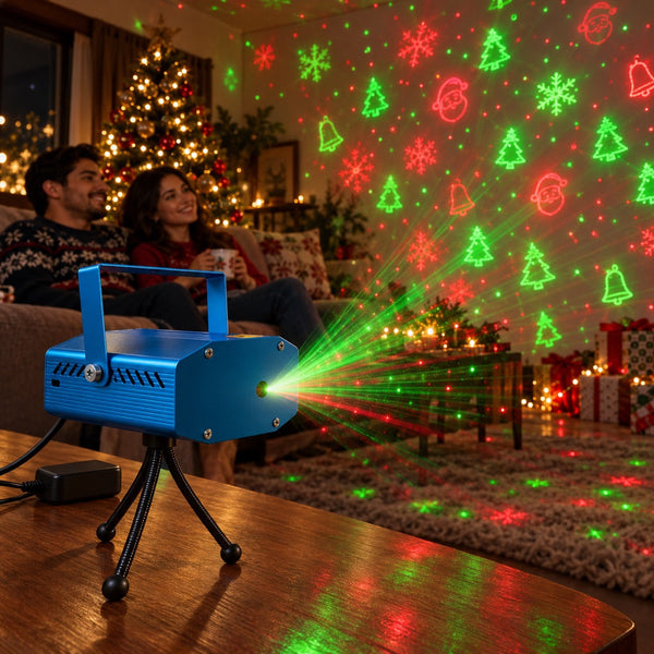 Mini Proyector Láser Navideño