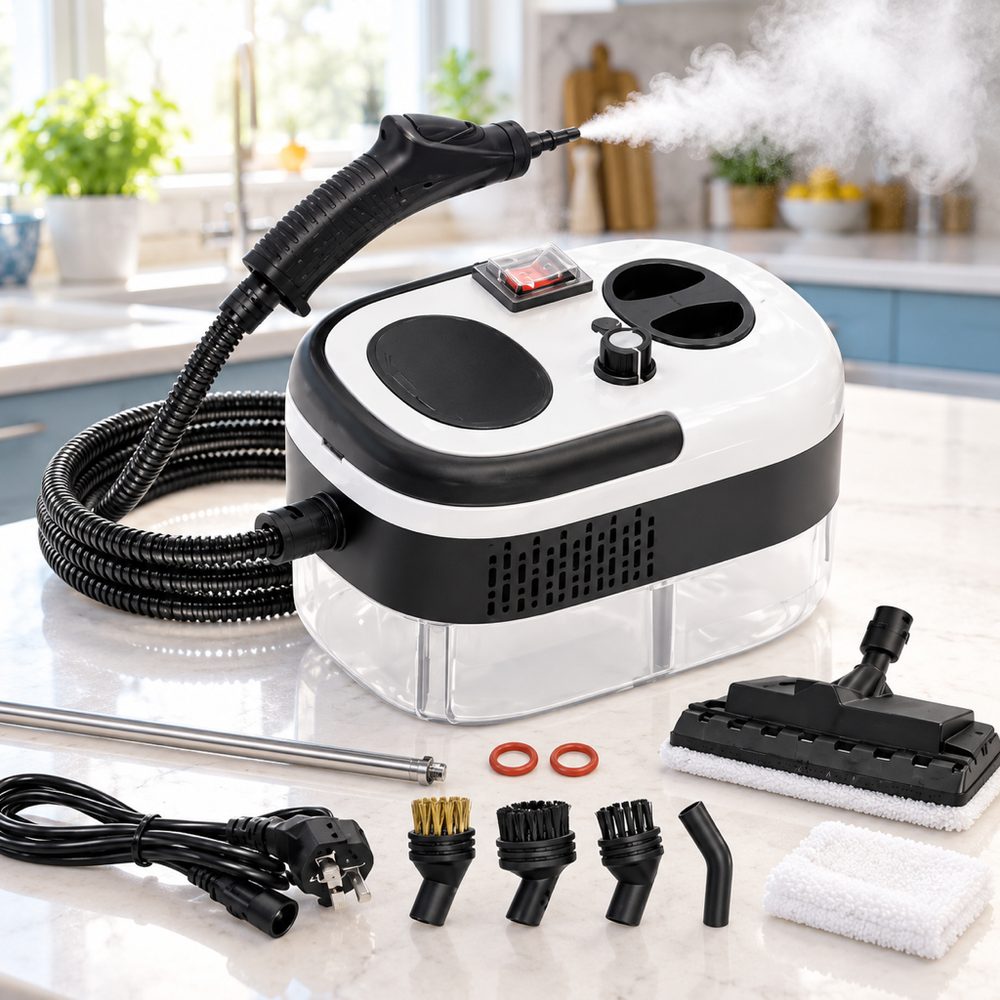 Limpiador a vapor portátil 2500W con accesorios